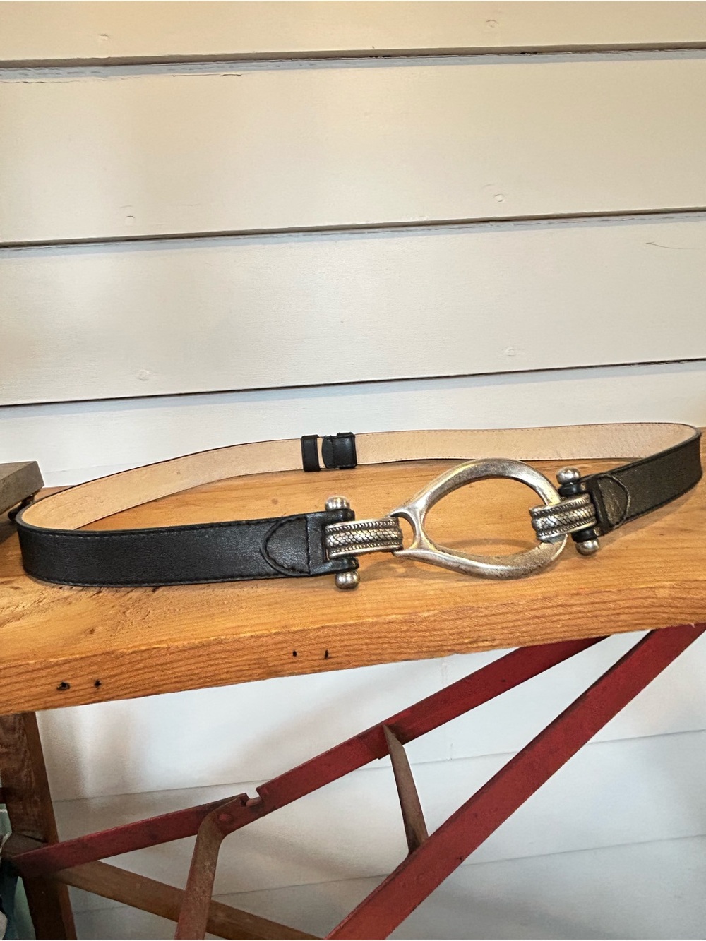 Vintage Women’s Western Boho Black Waist Belt M/L